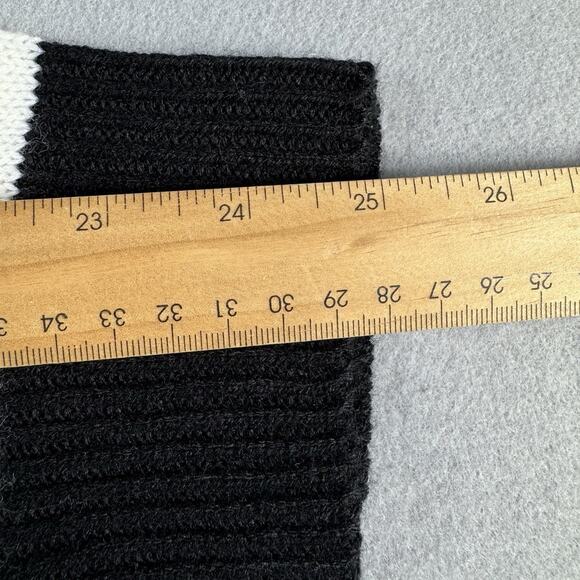 Reindeer Christmas Holiday Ugly Sweater with Jingle Bells Cream Black Size Lg - Picture 13 of 14